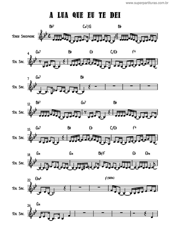 Partitura da música A Lua Que Eu Te Dei v.6