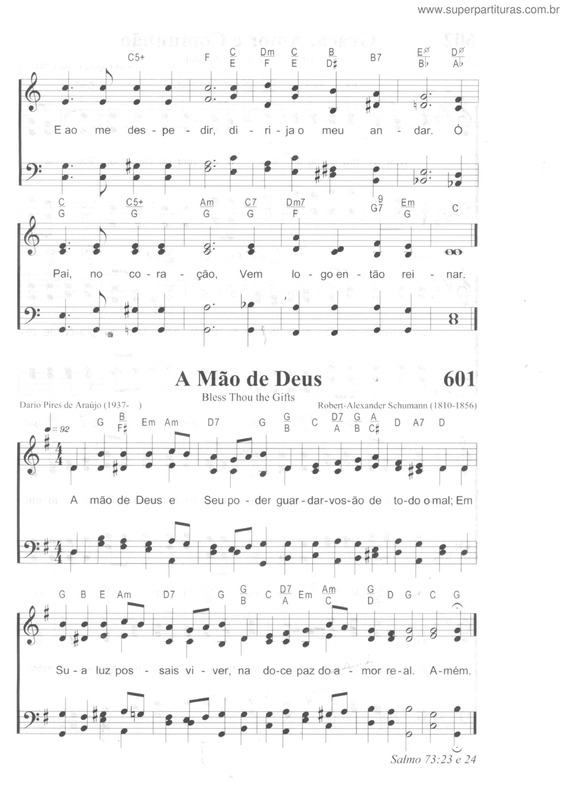 Partitura da música A Mão De Deus