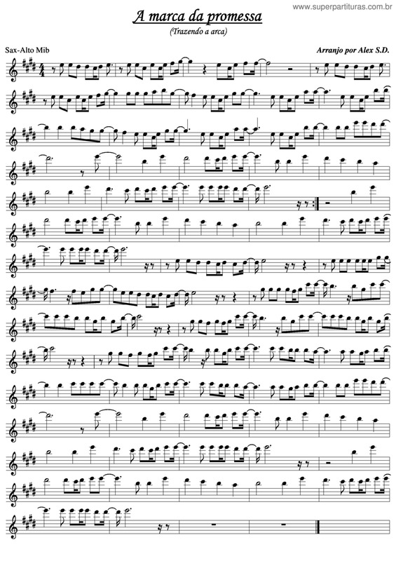 Partitura da música A Marca Da Promessa