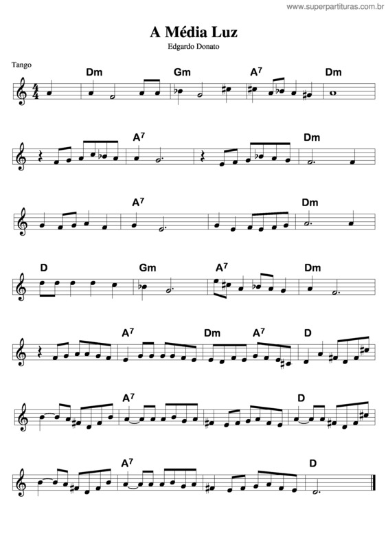 Partitura da música A Media Luz v.11