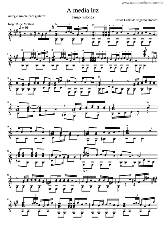 Partitura da música A Media Luz v.14