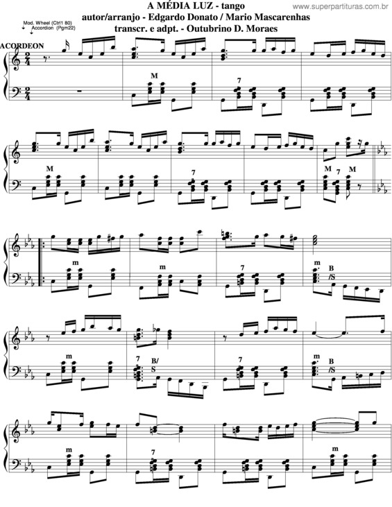 Partitura da música A Média Luz v.4