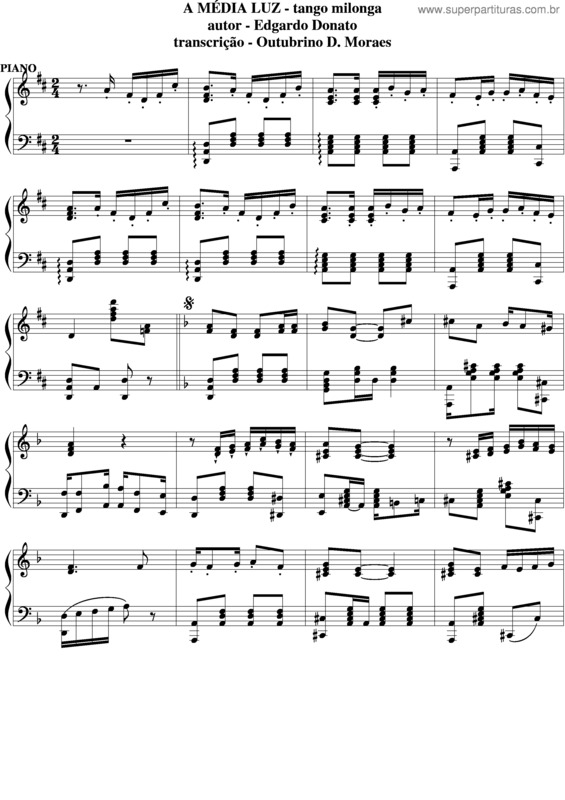 Partitura da música A Média Luz v.5
