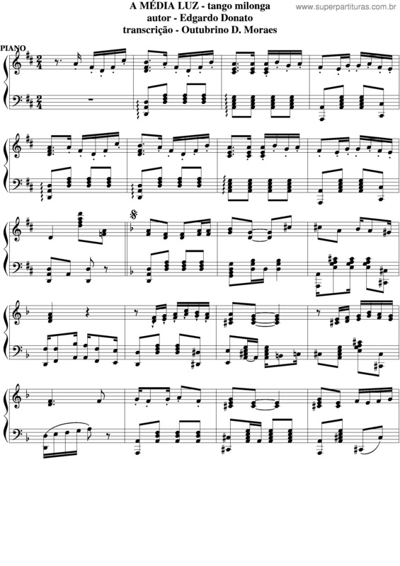 Partitura da música A Média Luz v.5