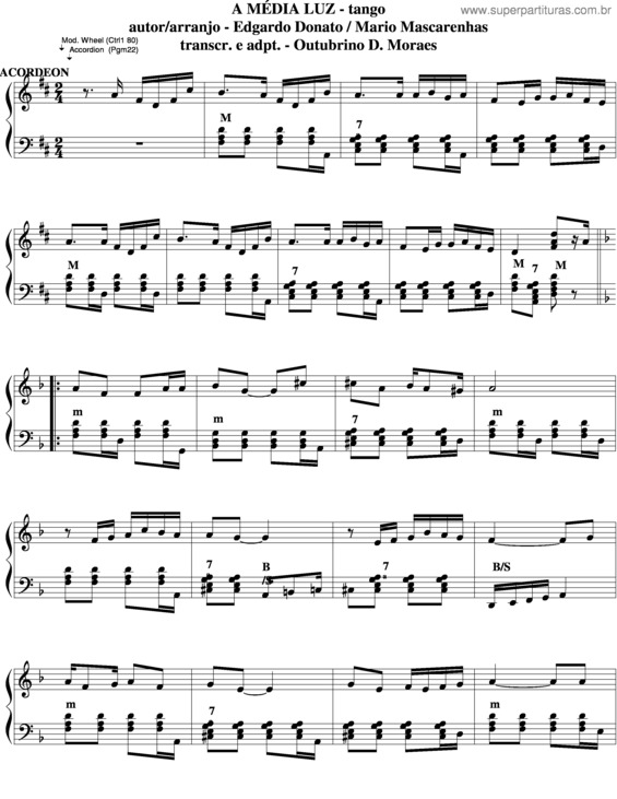 Partitura da música A Média Luz v.7