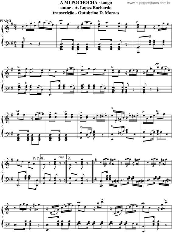 Partitura da música A Mi Pochocha