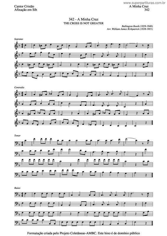 Partitura da música A Minha Cruz v.3