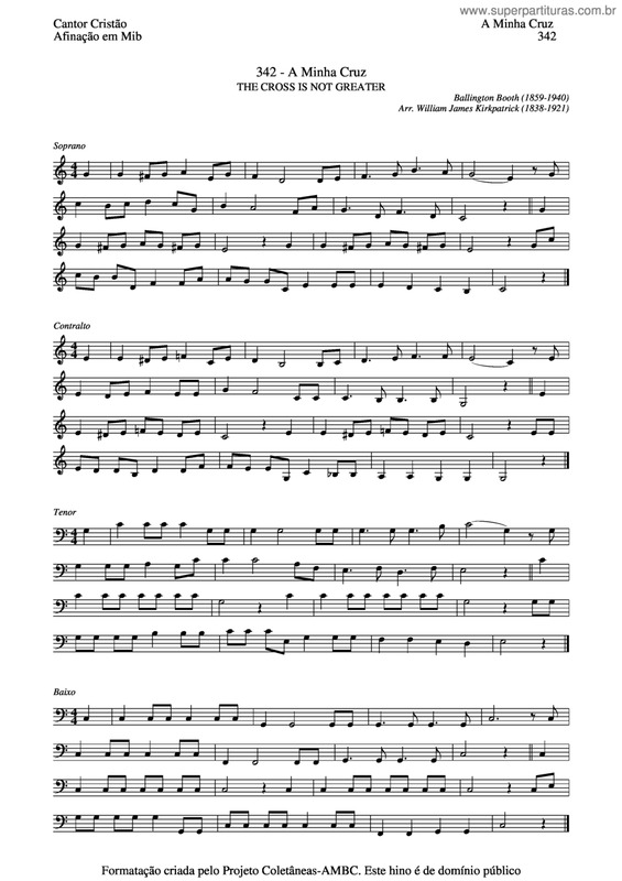 Partitura da música A Minha Cruz v.4