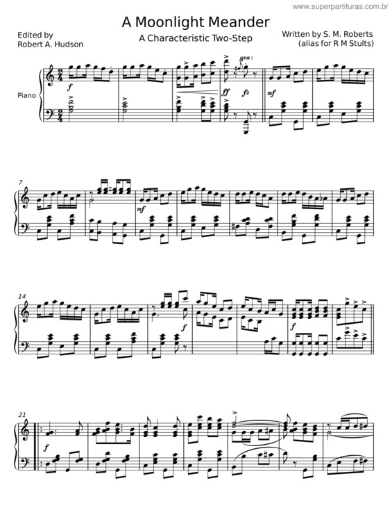 Partitura da música A Moonlight Meander – Robert Morrison Stults