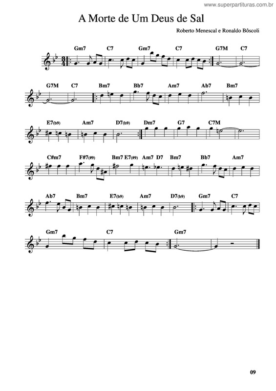 Partitura da música A Morte De Um Deus De Sal v.3