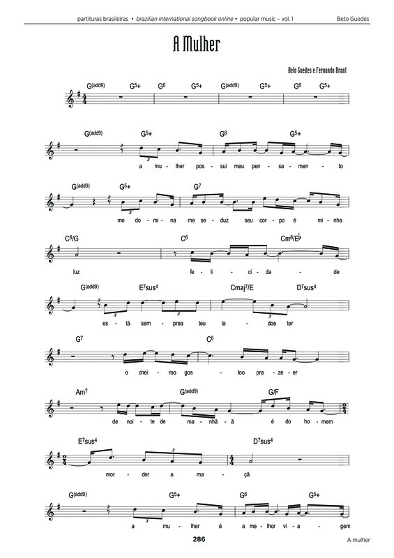 Partitura da música A Mulher