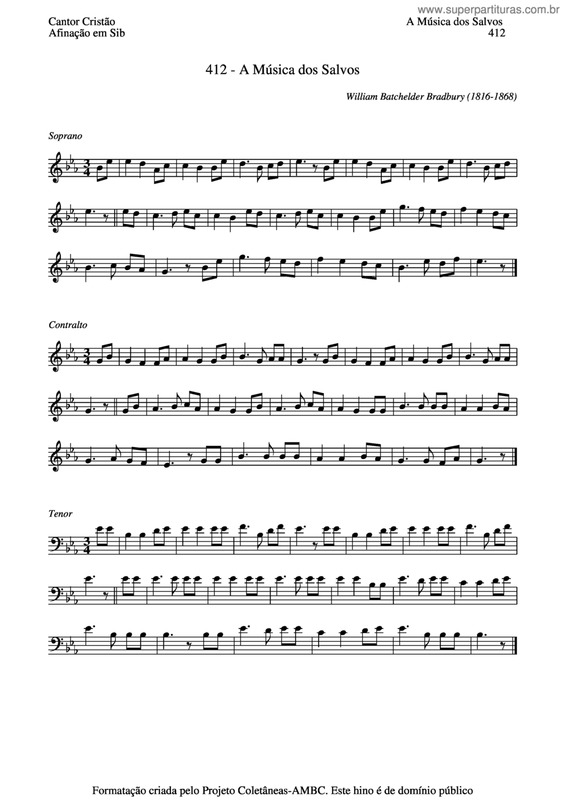 Partitura da música A Música Dos Salvos v.3