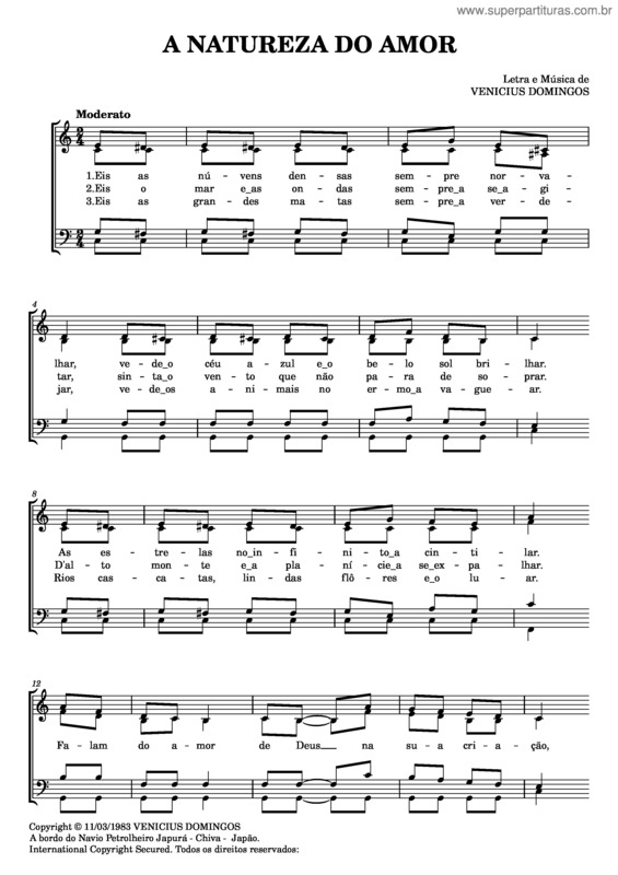 Partitura da música A Natureza Do Amor