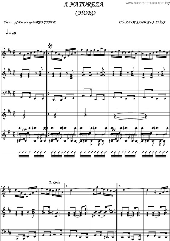 Partitura da música A Natureza v.7