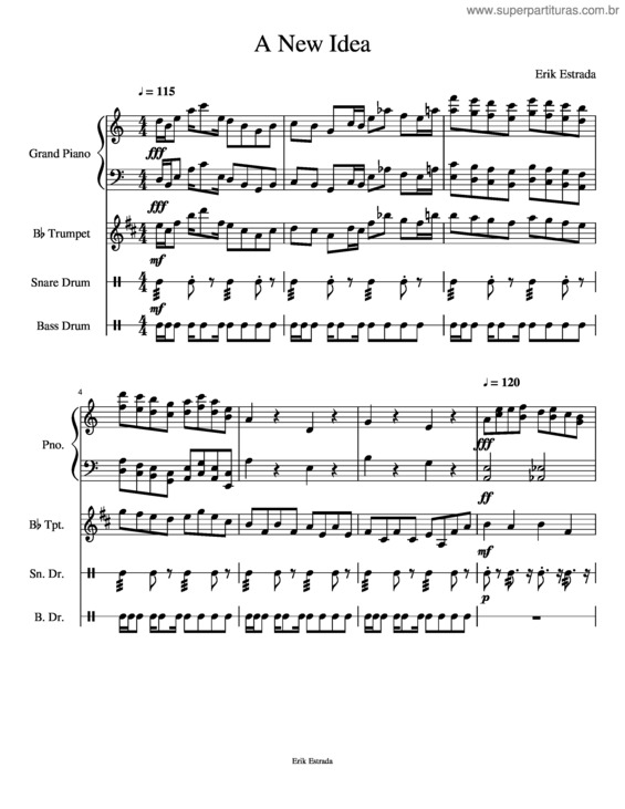 Partitura da música A New Idea