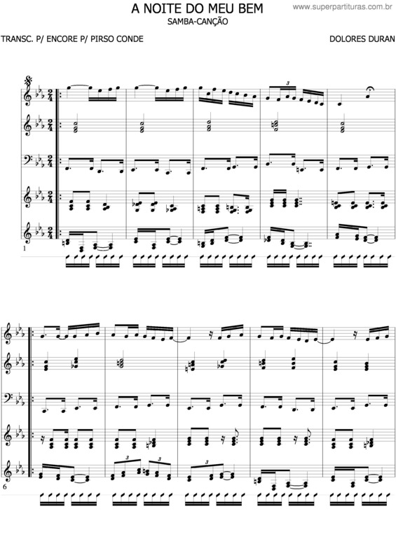 Partitura da música A Noite De Meu Bem