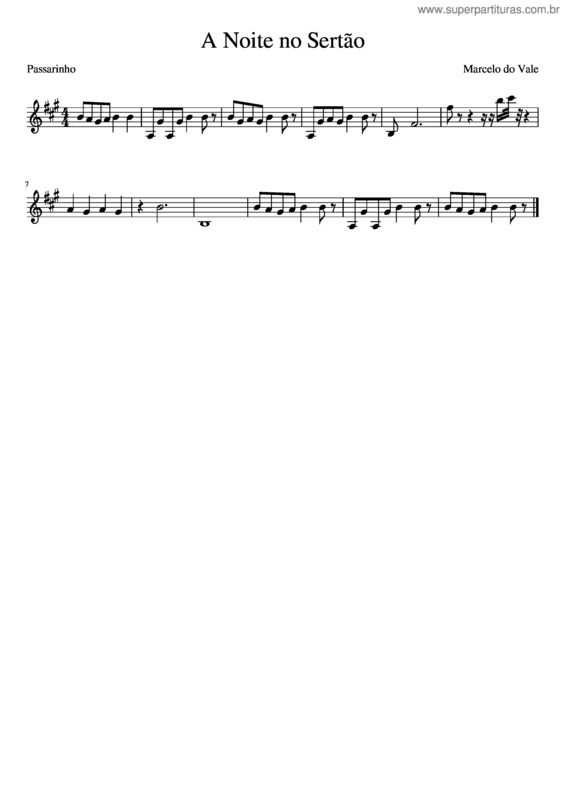 Partitura da música A Noite No Sertão 3