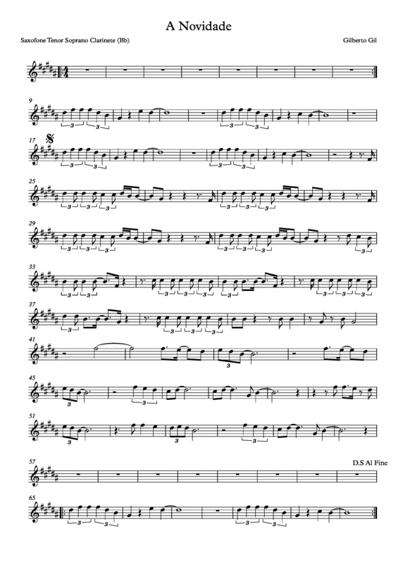 Partitura da música A Novidade v.5