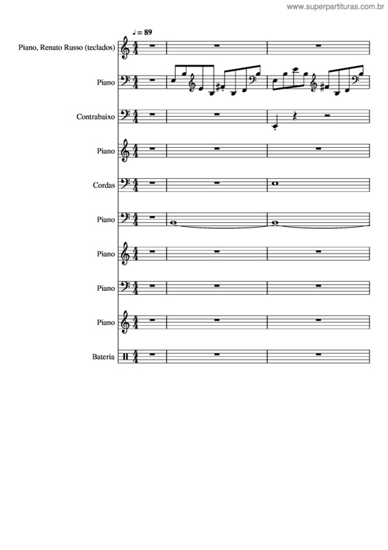 Partitura da música A Ordem Dos Templarios – Legião Urbana