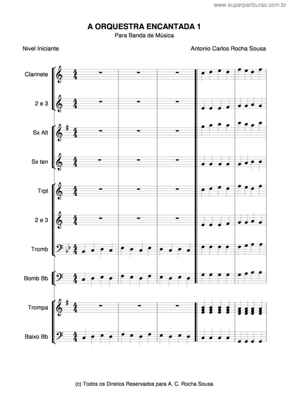 Partitura da música A Orquestra Encantada