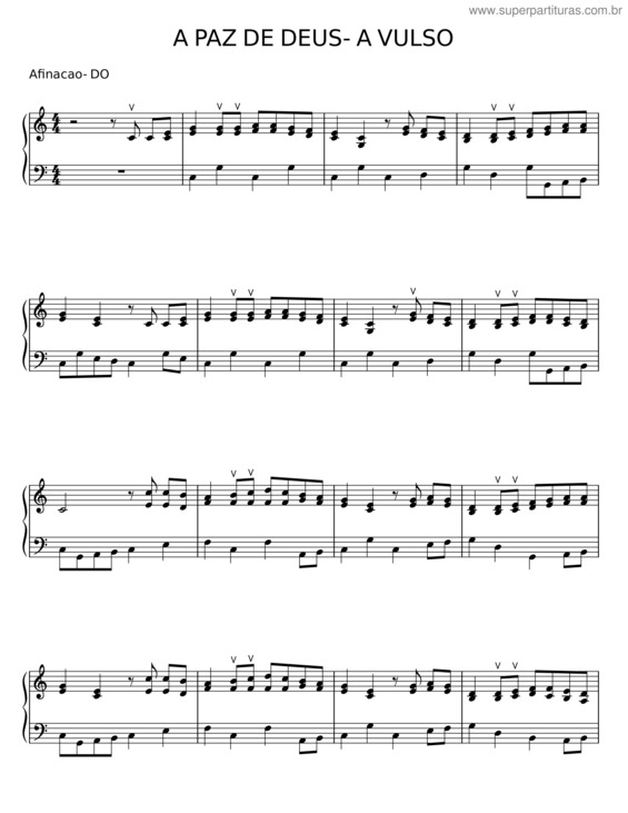 Partitura da música A Paz De Deus v.4