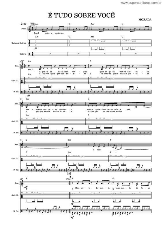 Partitura da música A Porta Da Casa Mais Simples – Morada