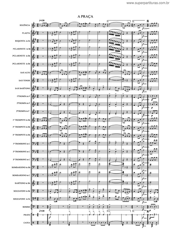 Partitura da música A Praça v.5