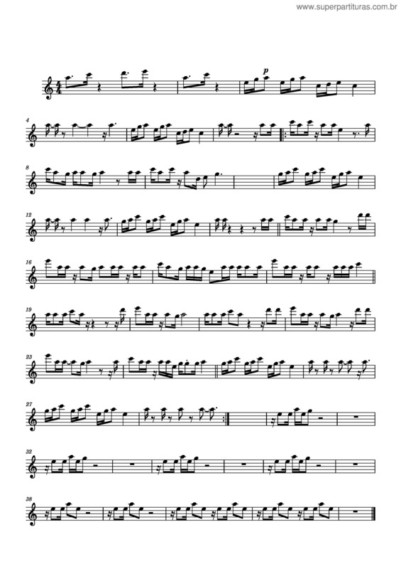 Partitura da música A Praieira – Chico Science E Nação Zumbi v.3