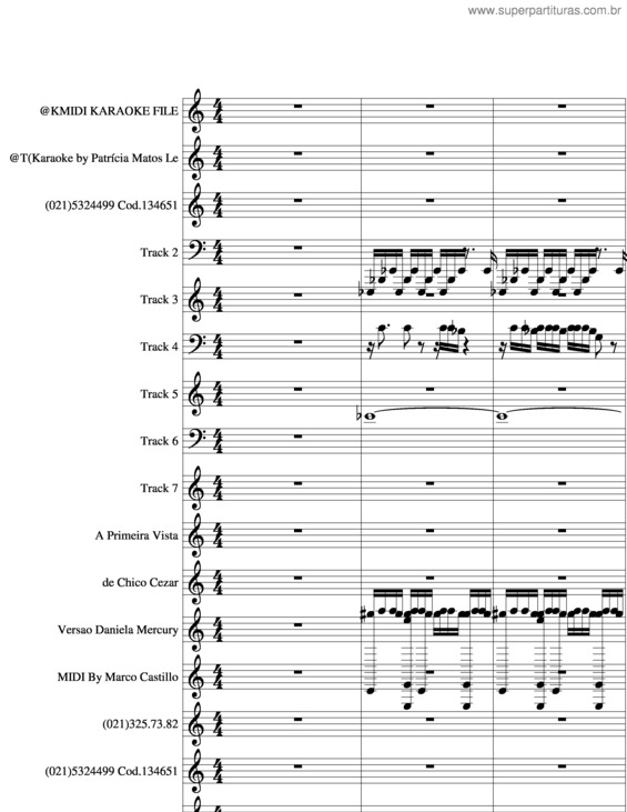 Partitura da música A Primeira Vista v.3