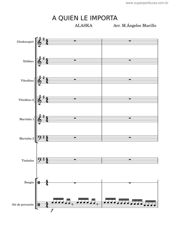 Partitura da música A Quien Le Importa – Alaska Y Dinarama A Quien Le Importa