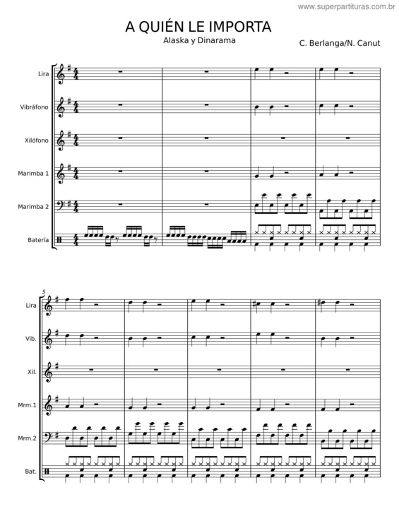 Partitura da música A Quién Le Importa v.3
