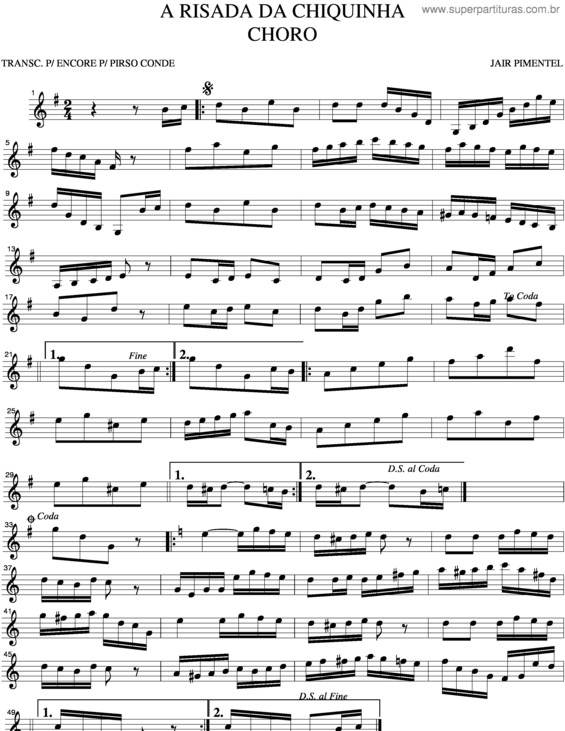 Partitura da música A Risada Da Chiquinha 