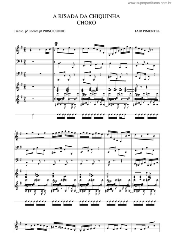 Partitura da música A Risada Da Chiquinha