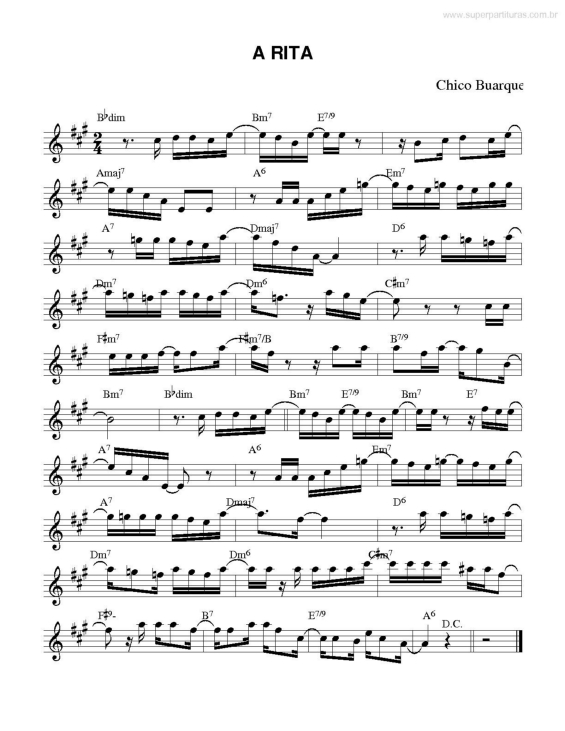 Partitura da música A Rita v.2