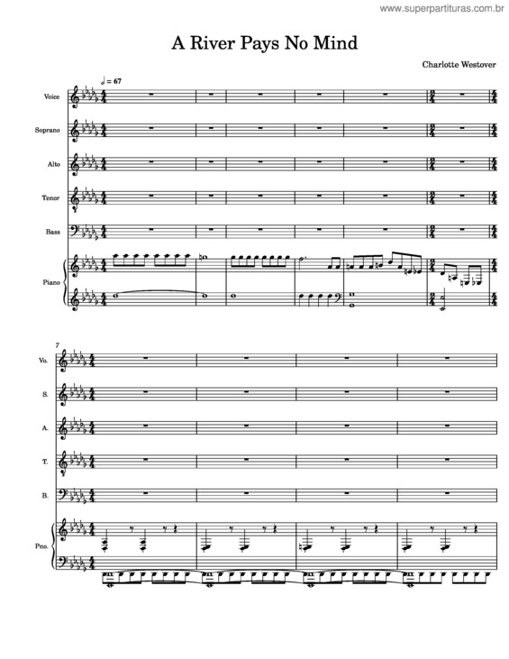 Partitura da música A River Pays No Mind