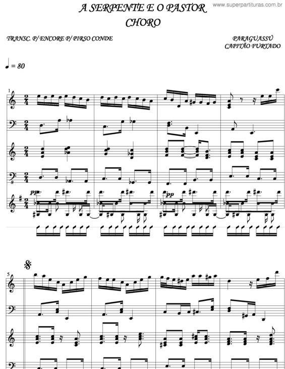 Partitura da música A Serpente E O Pastor v.2