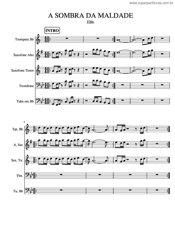 Partitura da música A Sombra Da Maldade v.7