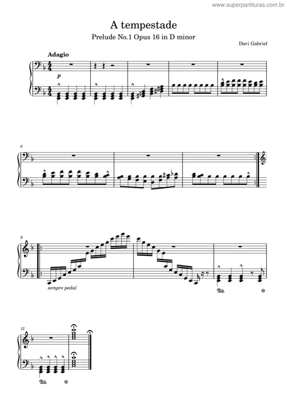 Partitura da música A Tempestade v.3