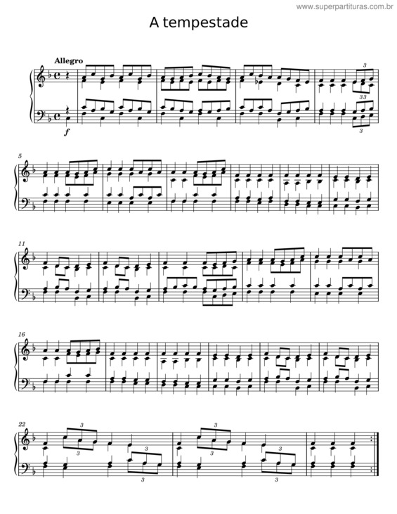Partitura da música A Tempestade v.4
