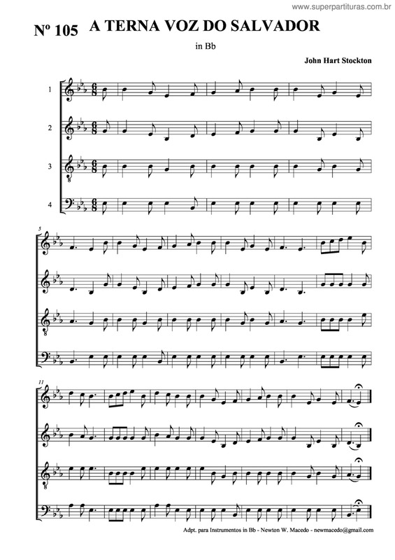 Partitura da música A Terna Voz Do Salvador v.2