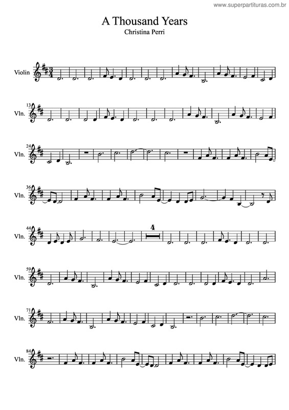 Partitura da música A Thousand Years v.12