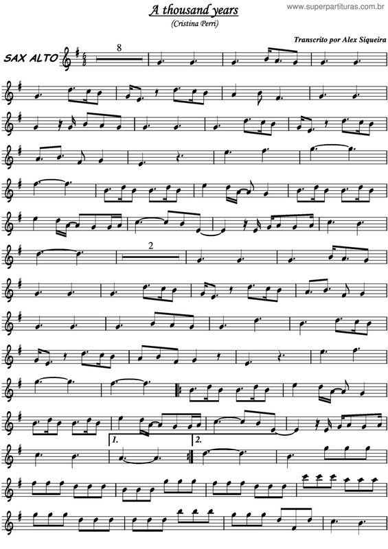 Partitura da música A Thousand Years v.13