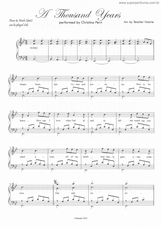 Partitura da música A Thousand Years v.17