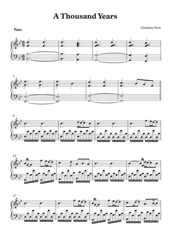 Partitura da música A Thousand Years v.19