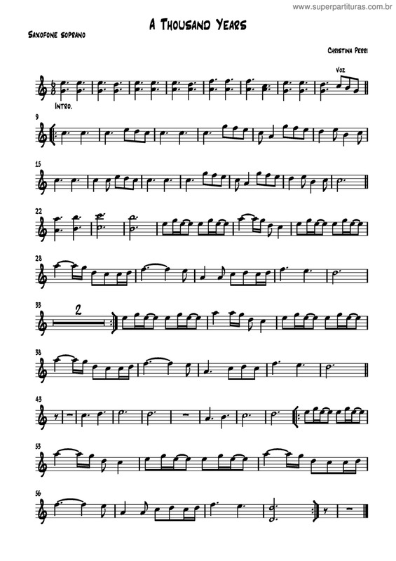 Partitura da música A Thousand Years v.20