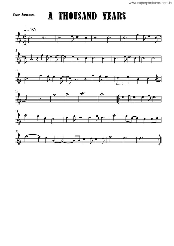 Partitura da música A Thousand Years v.21