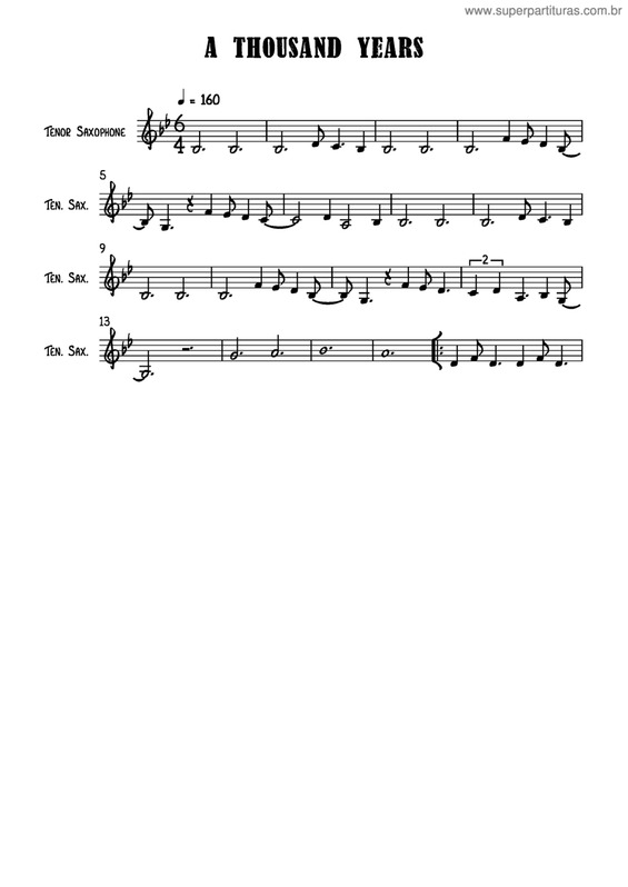 Partitura da música A Thousand Years v.23