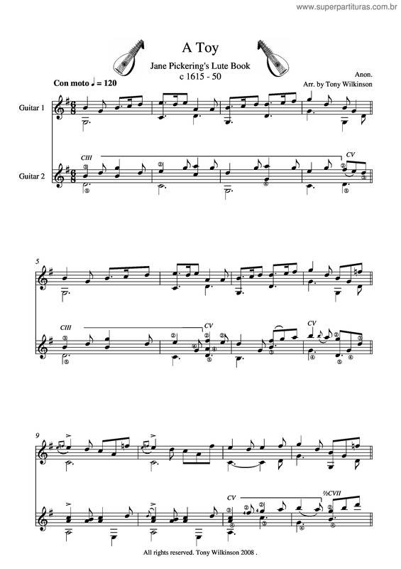 Partitura da música A Toy