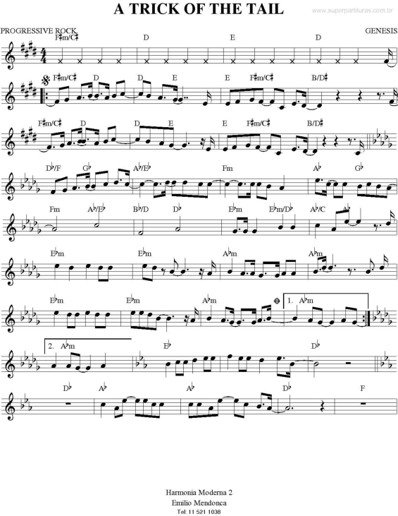 Partitura da música A Trick Of The Tail