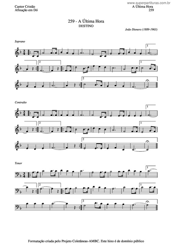 Partitura da música A Última Hora v.5